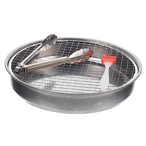 Produktbild: BESPORTBLE Einweggrill Tragbarer Holzkohlegrill Mini-bbq Mit Deckel Outdoor-grillrost Camping-barbecue-grill Leicht Und Für Reisen Und