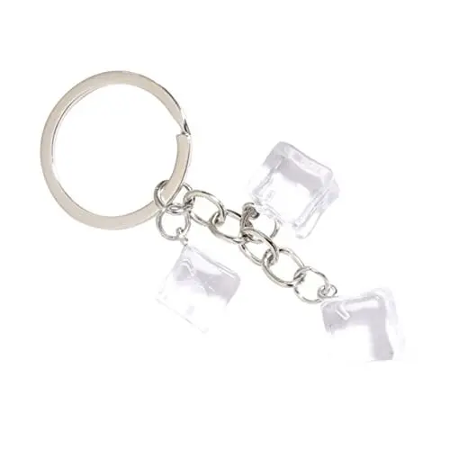 Produktbild: BESPORTBLE Eiswürfel Schlüssel Anhänger Schlüsselanhänger in Form Eines Eiswürfels Diamant-charm-anhänger Lustiger Schlüsselanhänger Europäisch Und Amerikanisch Geschenk Fräulein Legierung