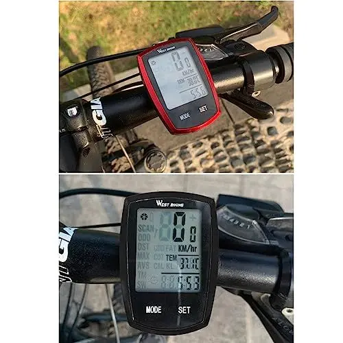 Produktbild: BESPORTBLE Computer Tachometer Fahrrad Digital Bike Stoppuhr 22 Funktionen Rot