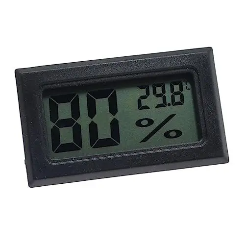 Produktbild: BESPORTBLE Hygrometer Innentemperatur-feuchtigkeitsmessgerät Großes Lcd Mit Kalenderuhr 12/24h Zeitanzeige Schwarz