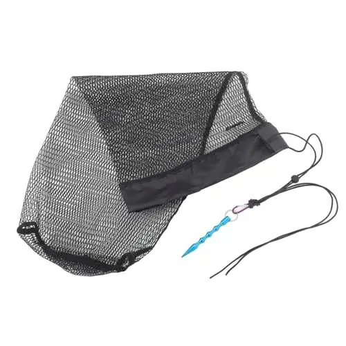 Produktbild: BESPORTBLE Leichtes Fischnetz Fischfangkorb Angelkorb Outdoor-fischernetz Mit Bodennagel
