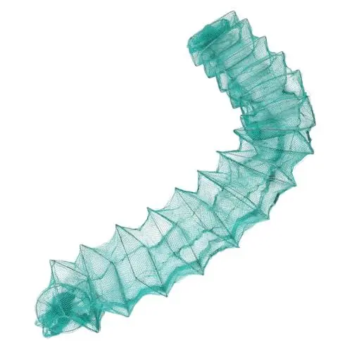 Produktbild: BESPORTBLE Garnelenfalle Fischnetz Hummer Garnelen Krabbenfallen gefaltetes Angelzubehör Langustennetz Angelfalle Fischernetz Fischfangnetz Elritzenfalle zum Angeln Langustenfalle Nylon Green
