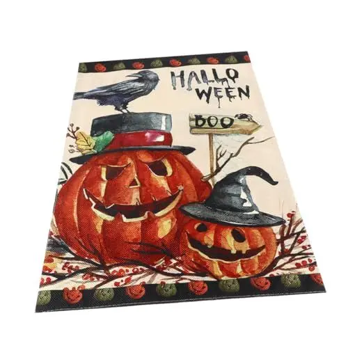 Produktbild: BESPORTBLE Gartenbanner Halloween Gartenflagge Gartenflaggen Halloween Garten Dekorative Flagge Einzigartige Gartenflagge Halloween Kürbis Krähenflagge Halloween Türflagge Bedruckte