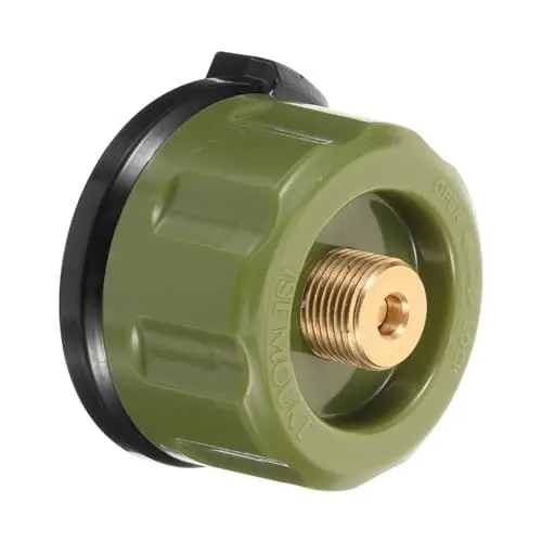 Produktbild: BESPORTBLE Gastank-Umfüllventil Campingkocher Propantank Camping-Gadgets Campingzubehör Bratpfanne Propan Halter reisekocher gasflasche Adapter Kleiner Gastankkonverter Ofenadapterkopf Eisen
