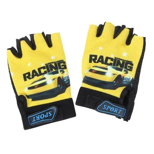 Produktbild: BESPORTBLE Gelbe Kinderhandschuhe Fahrradhandschuhe Für Kinder Reiten Laufhandschuhe Handschuhe Zum Trainieren Sport Auto Muster Handschuhe