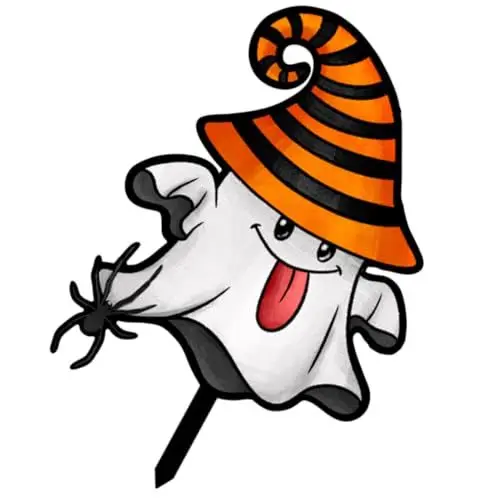 Produktbild: BESPORTBLE Ghost-Acryleinsatz Halloween-Ornamente Halloween-Geist-Silhouette draussen Halloween dekoartikel Outdoor Halloween gartendeko rasenkante Halloween-Dekoration Rasenpfahl aus Acryl