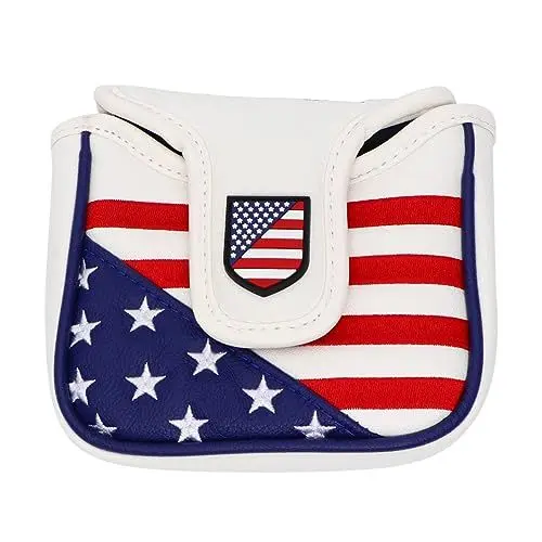 Produktbild: BESPORTBLE Golf Putter Abdeckung Putter Maller Kopfbedeckung Leder Golf Putter Abdeckung USA Flagge Stil