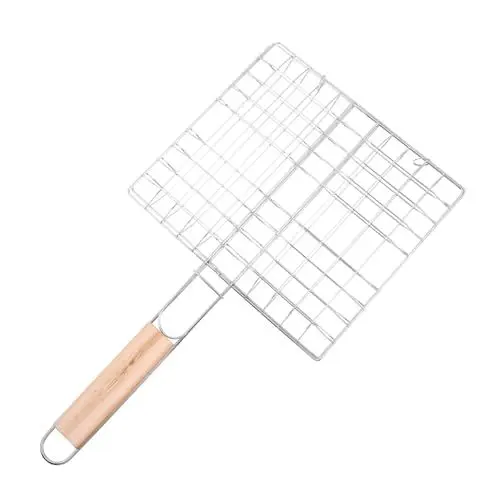 Produktbild: BESPORTBLE Groß 1stk Grillnetz Organizer Deckel Regal Grillplatte Metall ung Elektrogrill BBQ Fisch Für Grill Aufbewahrung Kitchen Grillzange Grillrost Backofen Eisen Charakter Camping