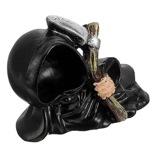 Produktbild: BESPORTBLE Harz Handwerk Geist Statue Einzigartige Halloween Skelett Für Hof Tisch Halloween Miniaturen