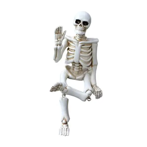 Produktbild: BESPORTBLE Halloween Skelett Figurine aus Resin Robuste und Langlebige Deko für Garten Büro und Zuhause Einzigartiges Design für Festliche Anlässe Halloween-Partys