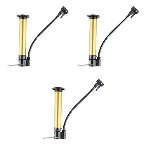 Produktbild: BESPORTBLE 3-teilige Mini-luftpumpe Für Fahrradpumpe Tragbare Luftpumpe Hochdruck-luftpumpe Handgehaltene Kratzfeste Pumpe Aus Eisen Goldene Farbe