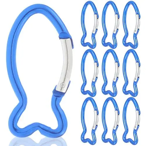 Produktbild: BESPORTBLE Heavy Duty Caribeaners: 10St Fischklettern Clips Aluminium Schnell Hängende Schnalle Outdoor Wanderzubehör Zum Klettern