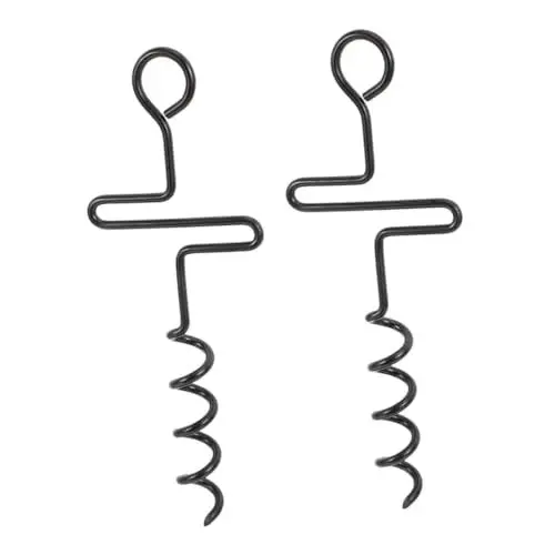 Produktbild: BESPORTBLE Zeltheringe Aus Edelstahl – 2 Stück Spiral-bodenanker Für Camping- Picknick- Und Strandzelte