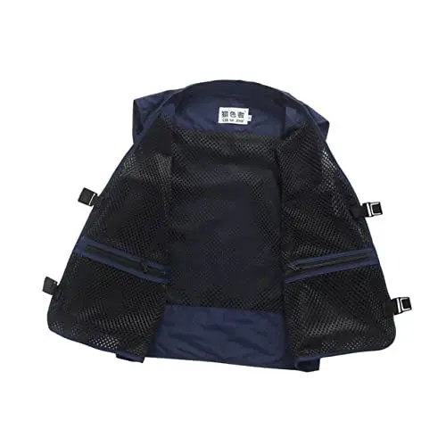 Produktbild: BESPORTBLE Herrenjacken Angeljacke Für Herren Sommerweste Outdoor-Kletterweste Sommer-Angelweste Für Herren Atmungsaktive Netzweste Blaue Baumwollkleidung Tasche Leichte Reiseweste