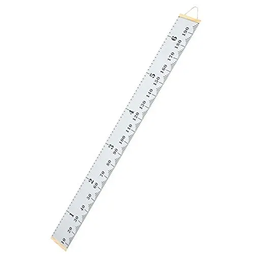 Produktbild: BESPORTBLE H?he Lineal Wand H?ngen Kinder Wachstum Chart Holz Rahmen Stoff H?he Messung Herrscher Wand für Childs Zimmer Kindergarten Dekoration Grau