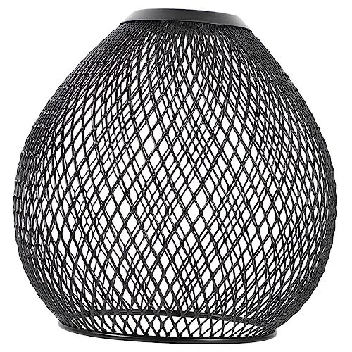 Produktbild: BESPORTBLE Retro Lampenschirm Metall Hängend, Schwarz, E26/e27, 13.8x13.5cm, Hohl Design, Ideal Für Küche, Esszimmer, Schlafzimmer, Café, Bar, Hotel, Club