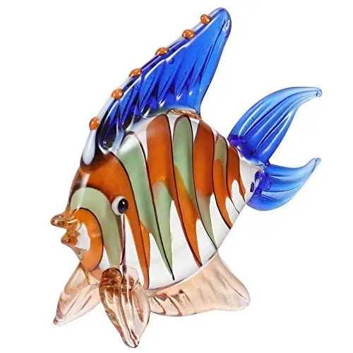 Produktbild: BESPORTBLE Home Ornament Aquariumdekorationen Glasfiguren Kunsthandwerk Fischdekor Glasmalerei Ornament Fisch Figurine Desktop Ornament Buntglasfischschmuck Glasfiguren Fisch Glasfiguren