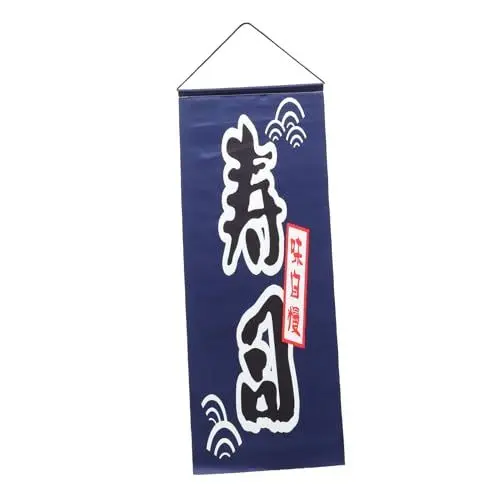Produktbild: BESPORTBLE Japanische Restaurantflagge Sushi Dekoration Sushi Go Party Restaurant Hängeflagge Fotobanner Restaurant Themenflagge Poster Sushi Flagge Sushi Rollmatte Orientalisches