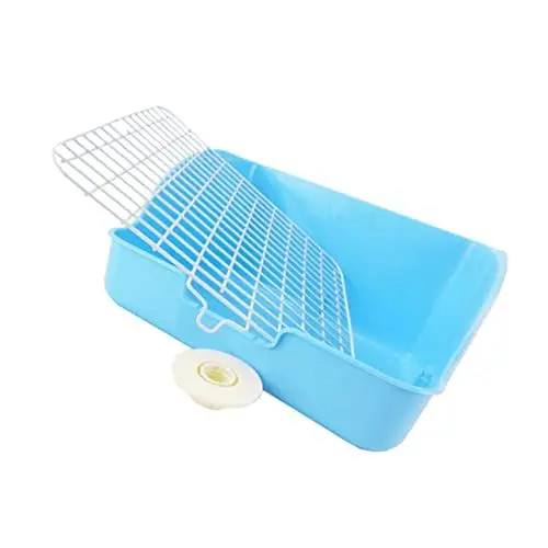 Produktbild: BESPORTBLE Kaninchentoilette kaninchenklo Hasen klo Kaninchen-Töpfchen-Trainingstoilette XL-Katzenstreu Haustierzubehör Frettchen Hamster-Wasserflasche Haustiertoilette für Kaninchen Blue
