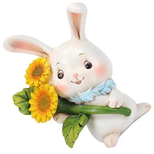 Produktbild: GANAZONO Kaninchen-verzierung Terrassengartenskulptur Gartenkaninchen-dekor Osterfiguren Für Den Außenbereich Gartenkaninchenstatue Kaninchenfeengärten Gartentierstatuen Harz Hase Karikatur