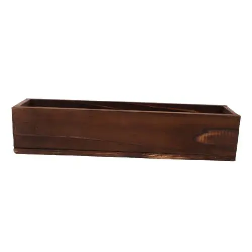 Produktbild: BESPORTBLE Rechteckige Blumenkästen Für Den Außenbereich Pflanzgefäß Aus Karbonisiertem Holz Stabile Holztöpfe Für Das Home Office