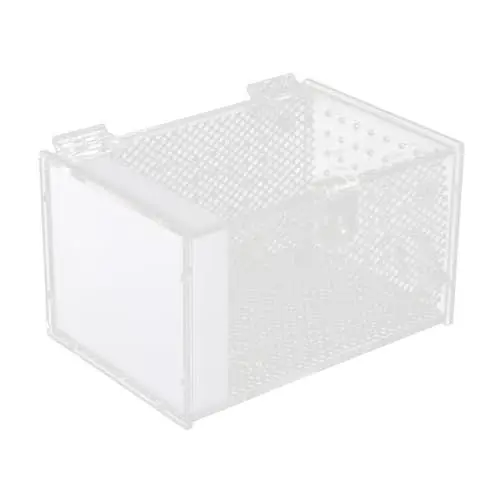 Produktbild: BESPORTBLE Kasten Praying Mantis Zuchtbox Futterspender Zuchtkäfig Für Haustiere Reptil Zeigt Halter Futterbehälter Für Spinnen Zu Hause Gottesanbeterin Reptilienterrarium Weiß Acryl