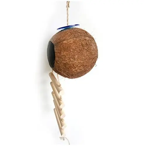 Produktbild: BESPORTBLE Kokosnuss-Vogelhaus Eichhörnchen Spielzeug warmes Nest mit langem Eichhörnchen Brutnest Eichhörnchen warmes Nest die Critters Kleintier Vogelnest Nest für Sittiche Hölzern