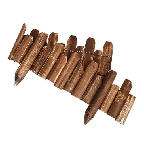 Produktbild: BESPORTBLE Korrosionsschutzzaun aus Holz Holzzaun Gartenzaun langlebig Gartenbeetzaun gartenbegrenzung Blumenbeetzaun Hofumrandung Landschaftszaun aus Holz Gartenzaun aus Holz Light Brown