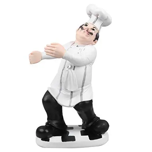 Produktbild: BESPORTBLE Küchen Figuren Miniatur Chef Koch Figur Französischer Küchenchef Harz Dekofigur Tortenfigur Skulptur Statue Dekoration Wohnzimmer Tischdeko Restaurant Deko Cafe Bäckerei Ornament