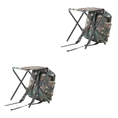 Produktbild: BESPORTBLE Lightweight Stool 2 Stück 2 1 Klappbarer Campinghocker Angelstuhl Klappstuhl Zusammenklappbarer Hocker Tragbar Fishing Stool