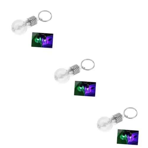 Produktbild: BESPORTBLE 3stücke Mini Taschenlampe Schlüsselanhänger Farbwechselnd Robustes Design Für Notfälle Und Alltag Aus Polymethylmethacrylat Einfach Zu Bedienen