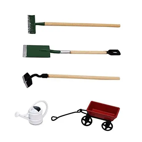 Produktbild: BESPORTBLE Schaufel Garten Miniatur Deko Garten 1 Set Miniature Gardening Tool Set Dollhouse Accessory Für Miniaturgärten 5 Teiliges Set Für Kreative Garten Dekoration Ideal Für Und Puppenhäuser
