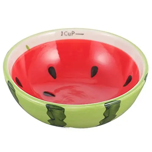 Produktbild: BESPORTBLE Müslischale Keramik Schüssel Wassermelone Musterung Zarte Lebensmittel Schüssel Salat Küche Liefert 1Pc Teller Melone Kinder Schüssel Keramik Keramik Portion Schüssel