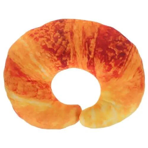Produktbild: BESPORTBLE Nackenpolster Kopfkissen 3D-Simulation Brotform Plüschkissen Cartoon Nachahmung Brot U Form Nackenkissen Nackenkissen Croissant Plüsch Lebensmittel-Plüschkissen