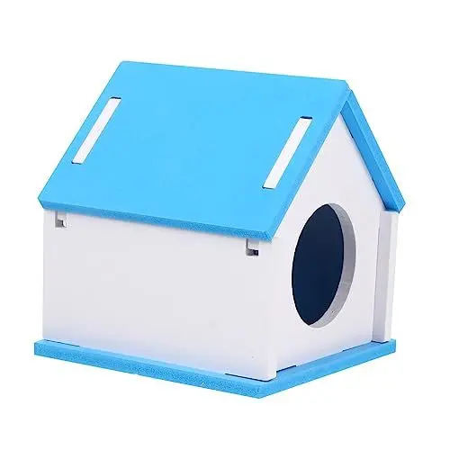Produktbild: BESPORTBLE Hamsterhaus Aus Holz Tierheim Bett Leuchtende Farben Für Hamster Meerschweinchen Haustierversteck