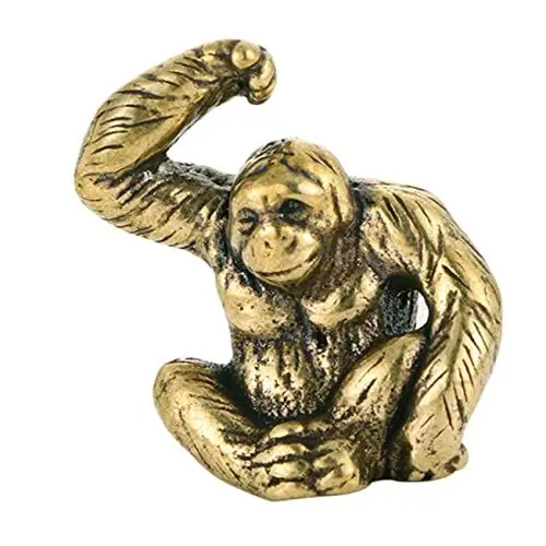Produktbild: BESPORTBLE Orang-utan-Ornament Aus Messing Tee-Haustier-Ornamente Feng-Shui-Tiere Gorilla-skulptur Schimpansen-gartenstatuen Gorilla-Ornament Mini-Gorilla- Antiquität Büro Schreibtisch