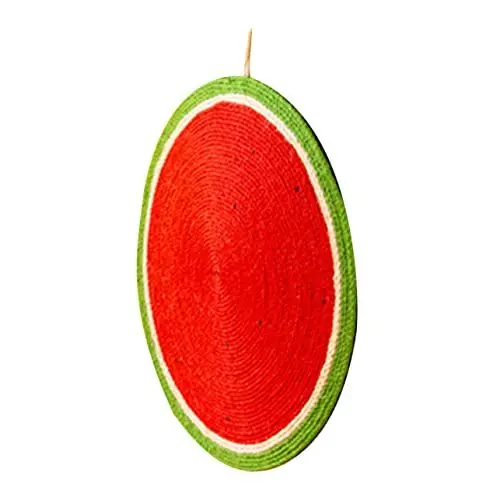 Produktbild: BESPORTBLE Multifunktions-katzenkratzmatte Sisal-kratzpad Wassermelonenmuster Haustier-schleifpad