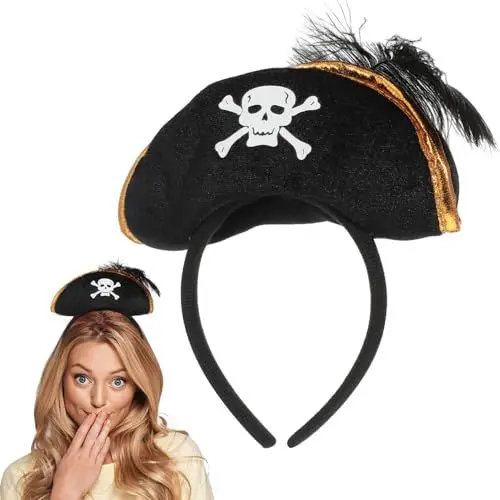 Produktbild: BESPORTBLE Piratenkopfband für Halloween Kreatives Stirnband für Cosplay und Partys Einheitsgröße für Erwachsene und Junge Mädchen Zubehör für Halloween-feiern und Kostüme