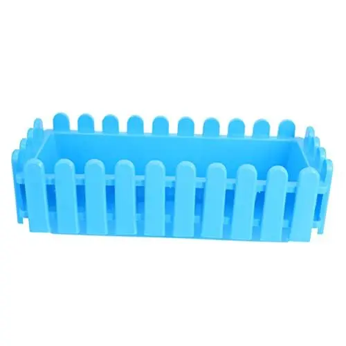 Produktbild: BESPORTBLE Blumentopf Zaun Rechteckiger Blumenkasten, Kunststoff Zaunblumentopf Blumentopf Pflanzkästen Blumenkasten für Balkon Und InnenräUme, 43,5 X 18,5 X 13,5 cm