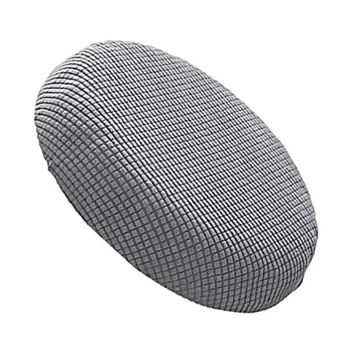Produktbild: BESPORTBLE Rund Hocker Bezug Stretch Stuhlbezug Hockerbezug Waschbarer Stuhlhülle Stretch Schonbezug Stuhl Sitzbezug für Barhocker Bistrohocker Protector Drehbarer Hocker Schonbezug Grau