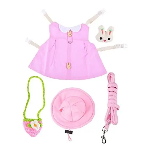 Produktbild: BESPORTBLE Satz Kleidung Für Haustierkaninchen Falkenweste Für Kleine Hündchen Hundekleidung Liner Hundetaschen Hasen-Accessoires Hamster Vlies Dackel Wurf Plüsch Rosa