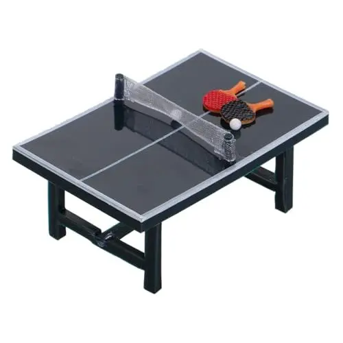 Produktbild: BESPORTBLE Puppenmöbel - Mini-Tischtennis-Set Mit Schlägern Realistischer Mini-Pong-Tisch Für Kinderdekorationen