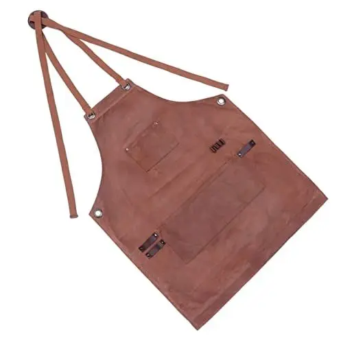 Produktbild: BESPORTBLE Schürze Maler Bib für Arbeitskleidung Männer Taschen Arbeitsschutzkleidung Elektroschweißkleidung nasses Wachs Khaki
