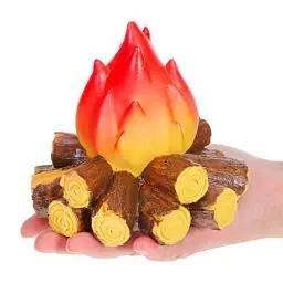 Produktbild: BESPORTBLE Simulierte Flammenlampe LED Mini Campfire Light - Realistic Flame Effect Table Lamp for Christmas, Halloween, Camping - Battery-Powered Portable Decor led feuereffekt für kamin feuer deko
