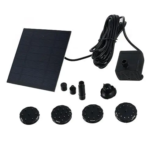 Produktbild: BESPORTBLE Solarbetriebene Wasserpumpe Für Gartenfontänen Leichtgewichtige Tragbare Solarpumpe Mit Sprühdüsen Für Teich Vogelbad Aquarien Und Hydroponik Dekoration Und