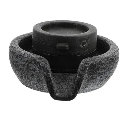 Produktbild: BESPORTBLE Steingartenbrunnen Wasserbrunnen Mini Wasserbrunnen Für Den Innenbereich Radhofbrunnen Kleiner Wasserfallbrunnen Wassermühle Wasserbrunnen Gartenwasserbrunnen Harz Dunkelgrau