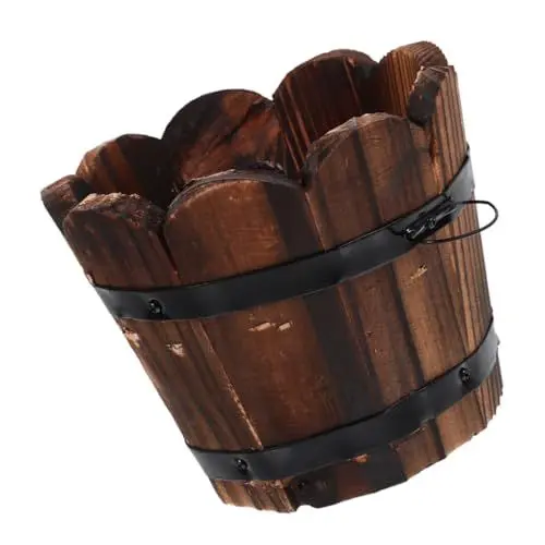 Produktbild: BESPORTBLE Pflanztopf Aus Holz – Whisky- Blumentopf Kartoffelpflanzhalter Perfekt Für Zuhause