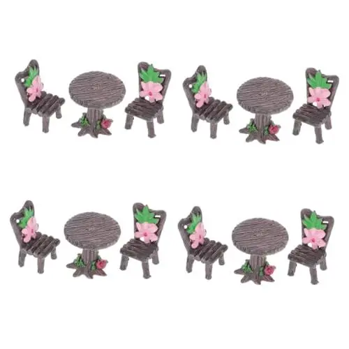 Produktbild: BESPORTBLE 8 Sets Miniatur Stuhl Harz Fee Statue Leichte Und Robuste Outdoor Decor Ornament