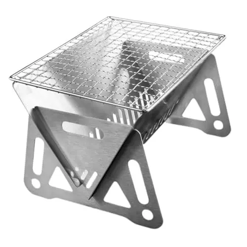 Produktbild: BESPORTBLE Tragbarer Grill Aus Rostfreiem Campinggrill Outdoor Grillofen Abnehmbarer Grillrost BBQ Zubehör Grillrost Für Freiluftgebrauch