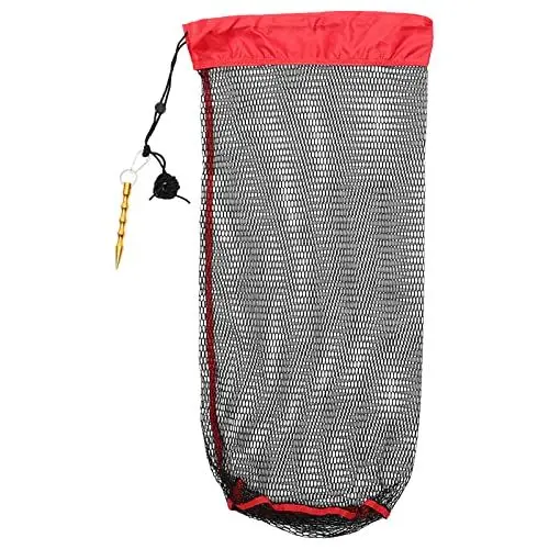 Produktbild: BESPORTBLE Tragbares Fischnetz Kordelzug Fischschutznetz Nylon Fischortungsnetz Fischfangnetz Rot Schwarz